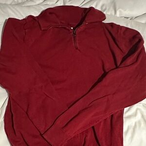 Amazon Essentials Men's Zip-Up Sweater in Red